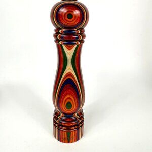 Baltique Marrakesh Collection 8-Inch Refillable Salt Shaker Layered Birch Wood M